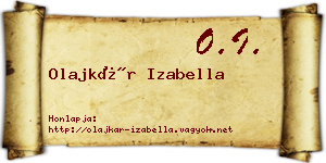 Olajkár Izabella névjegykártya
